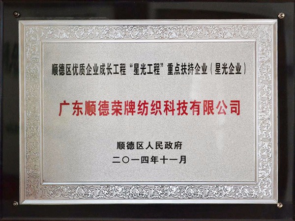 雷火竞技官网-2012年获顺德政府颁发“星光企业”称号
